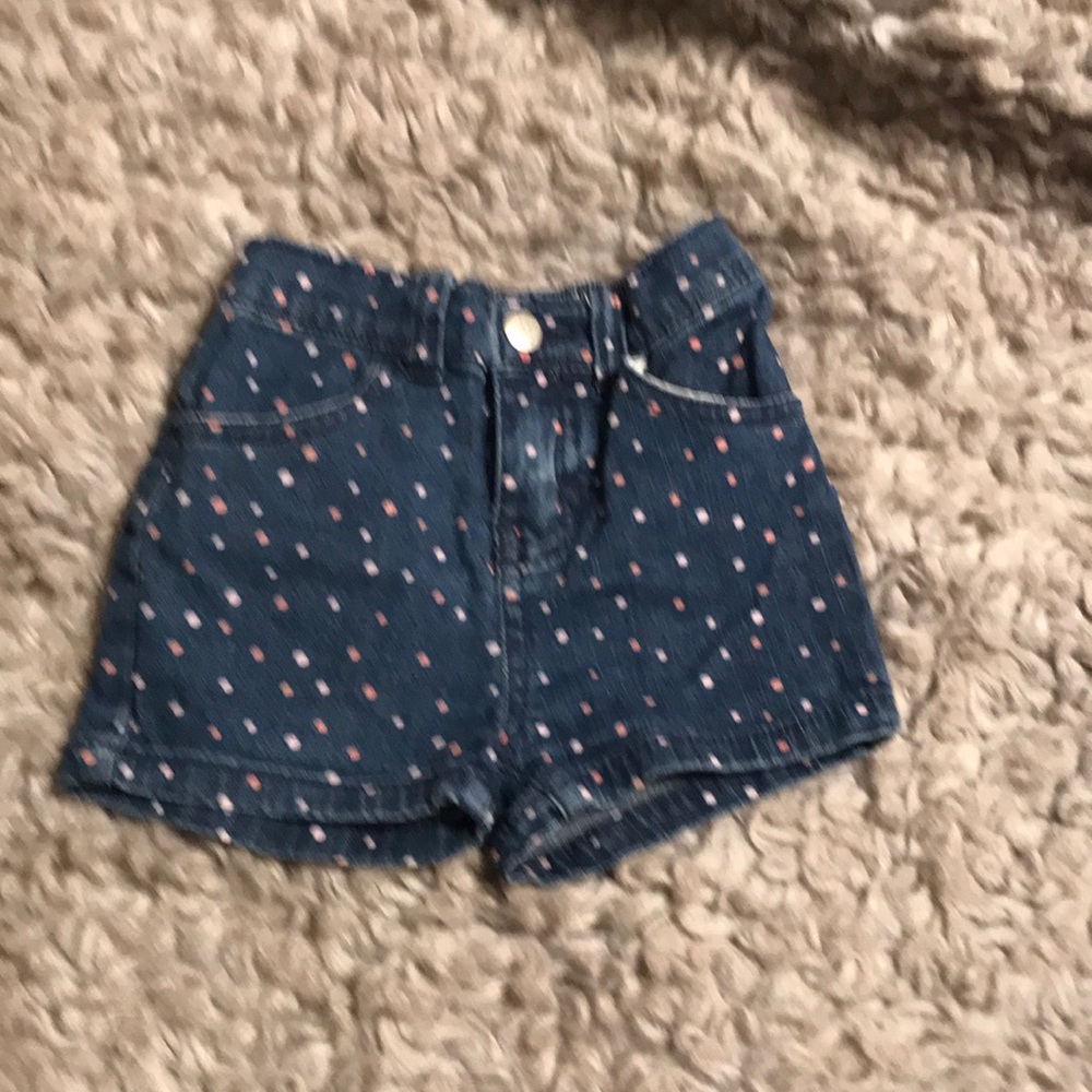 1989 Place Polka Dot Denim Shorts